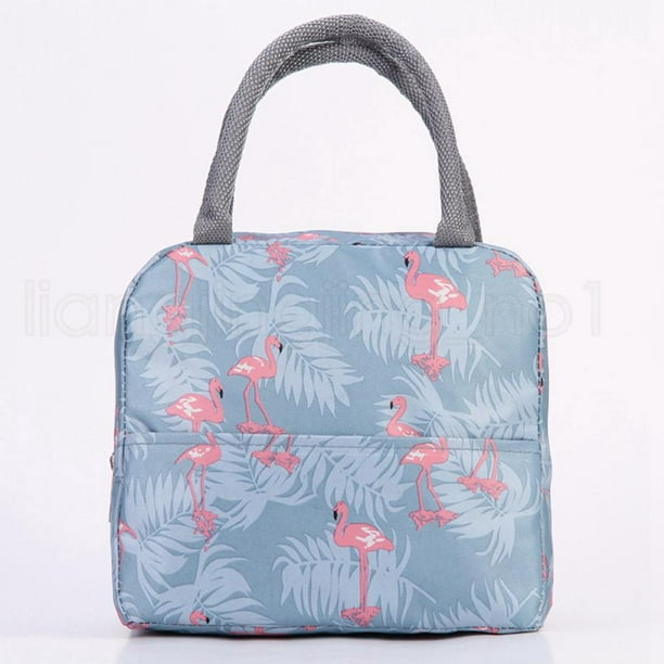 Thermal Picnic Portable Camp Food Storage Flamingo Pattern Lunch Bag